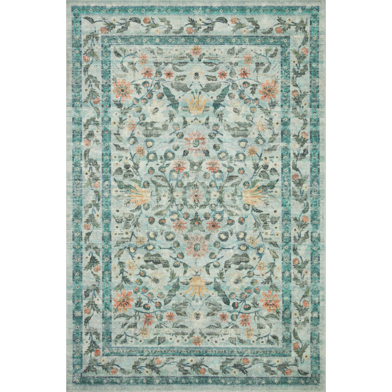 Rifle Paper Co. x Loloi Courtyard Sage Area Rug feat. CloudPile